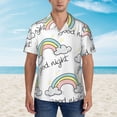 thumbnail image 5 of Good Night Star And Cloud Men's 3d Print Casual Button Down Shirts, Novelty Hawaiian Short Sleeves 3xl, 5 of 8