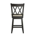 thumbnail image 2 of Weston Home Sheena Farmhouse Square Swivel X-Back 24" Counter Height Stool, Antique Black, 2 of 6