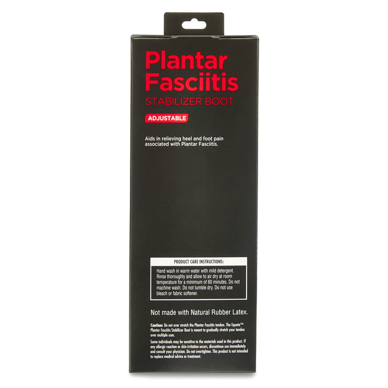 Equate Plantar Fasciitis Adjustable Stabilizer Brace Boot, Black, One Size