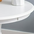 thumbnail image 5 of Pemberly Row Round Transitional Wood Accent Table w/ Pedestal Base in White, 5 of 13