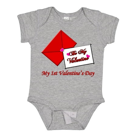 

Inktastic My 1st Valentine s Day Gift Baby Boy or Baby Girl Bodysuit
