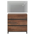 thumbnail image 6 of WAMPAT Dresser for Bedroom, Closet Organizers and Storage with 3 Drawers, Chest of Drawers with Metal Base, Modern Wood Dresser for Living Room, Hallway, Entryway, Brown, 6 of 6