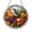 Acrylic 3.5 Inch, variant on Autumn Bird Glass Window Hanging Decor, Fall Harvest Nature Scene Art, Round Decorative Light Catching Glass Accent for Seasonal Home Window Display