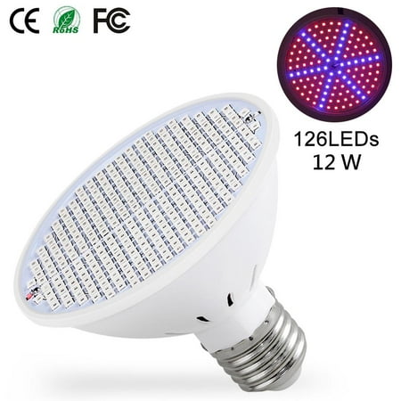 

Rosnek E26/E27LED Phyto Grow Light Bulbs 126/200/300LEDs Full Spectrum Plant Grow Lamp for Hydroponic Greenhouse Flowers Veg Growth 1/2/4/6/10Pcs