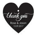 thumbnail image 1 of 100 PCS Personalized Wedding Favor Gift Tags Thank You Custom Made Heart Shape Hang Tags, 1 of 1