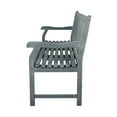 thumbnail image 6 of Laurel 59.1" 3-Seat Slat-Back 600-Lbs Support Acacia Wood Outdoor Garden Patio Bench, Gray, 6 of 8
