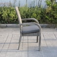 thumbnail image 6 of Aaron Outdoor Wicker Dining Chairs With Cushion (Set of 8) - Gray/Dark Gray, 6 of 10