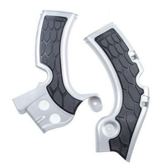Acerbis X-Grip Frame Guards Silver/Black for Kawasaki KX450F 2009-2018