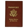 thumbnail image 4 of menswallet Genuine Leather USA Gold Logo Passport Cover Holder for Travel 151 CF USA (C) Orange, 4 of 10