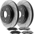 thumbnail image 2 of JADODE 336mm Front Brake Kits Premium Drilled Slotted Brake Rotors Disc Ceramic Pads w/Cleaner Fluid Replacement for Chrysler Aspen, RAM 1500,Dodge Durango Ram 1500 2WD 4WD, 2 of 7