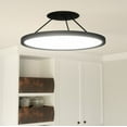 thumbnail image 2 of Quoizel Outskirts Integrated LED Earth Black Semi-Flush Mount - Earth Black, 2 of 9