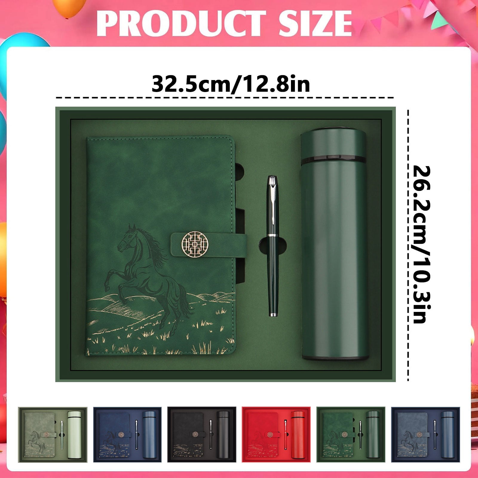Year National Notebook and Thermal Cup Set; Souvenir A5 notebook for business; Practical gift combination
