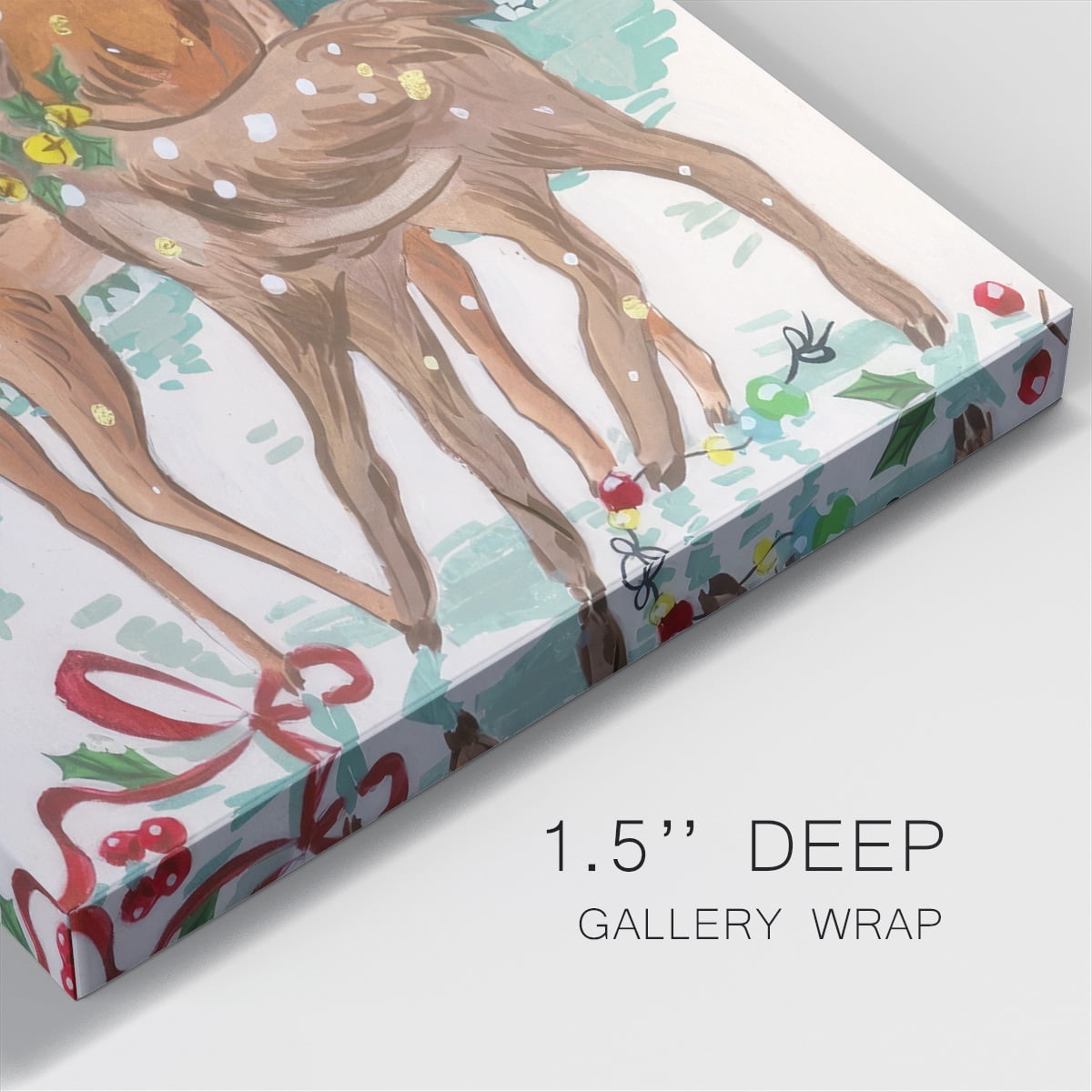 Doe and Fawn I- Gallery Wrapped Canvas