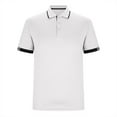 thumbnail image 4 of POTETI Polo Shirts for Men Big And Tall Short Sleeve Collared Casual Shirts Solid Summer Tops, 4 of 6
