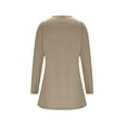 thumbnail image 5 of Womens Long Sleeve Cardigans Lightweight Fleece Tie Front Tunic Tops Comfy Fall Casual Outwear Cardigan Beige, M, 5 of 7