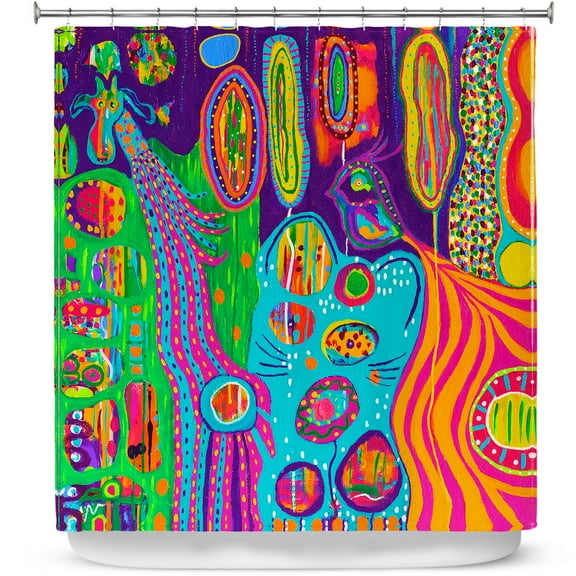 Shower Curtains 70" x 73" from DiaNoche Designs by Michele Fauss - The Creatures of Lollipop Land