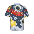 thumbnail image 3 of Daiia Astronaut And Space Hawaiian Shirt for Men Gentle Cotton Regular Short Sleeve Casual-Medium, 3 of 9