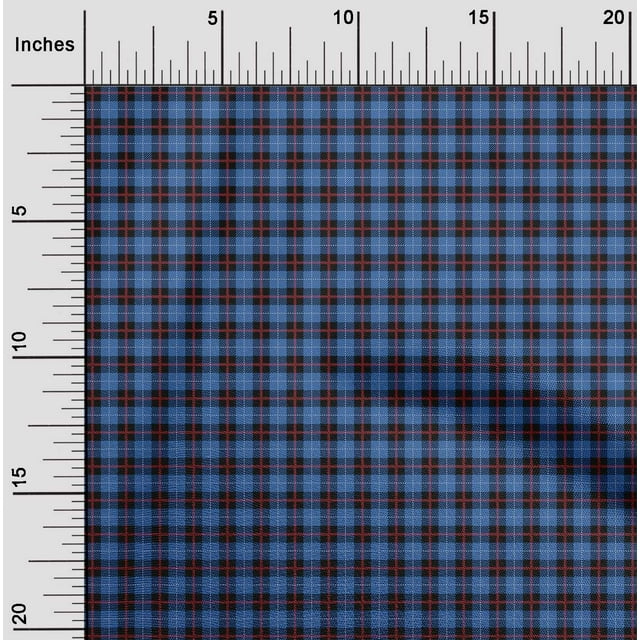 oneOone Cotton Flex Fabric Tartan Check Print Fabric By Yard 40 Inch Wide