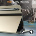 thumbnail image 3 of JETech Case for Samsung Galaxy Tab S9 Plus 12.4-Inch with S Pen Holder, PU Leather Business Folio Stand Protective Tablet Cover with Pocket & Straps, Auto Wake/Sleep, Multi-Angle Viewing (Beige), 3 of 6