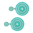 thumbnail image 6 of Beaded Drop Earrings Bohemian Earring Round Lightweight Jewelry Vintage Style Dangling Beaded Dangle Earrings Handmade for Gift Beach Ladies Green, 6 of 8