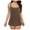 Brown, variant on yueewhu Women Bandeau One Piece Skirt Swimsuit Tummy Control Swimdress Swimwear (Black, XL)