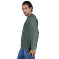 thumbnail image 4 of Atasi Long Sleeve Kurta For Men Solid Slub Cotton Round Neck Ethnic Shirt-6994, 4 of 7