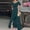 (Fashion 108)Green, variant on Fashion Womens V Neck Ruffle Short Sleeve Asymmetrical Ruffled Hem Off-The-Shoulder Solid Color Maxi Dress
