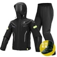thumbnail image 1 of Conjunto de impermeable para motocicleta para hombre, grueso, extragrande, con protección contra tormentas, para montar en moto, conjunto de pantalones de lluvia con una sola pieza dividida y cuerpo, 1 of 5