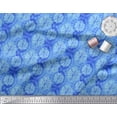 thumbnail image 2 of Soimoi Blue Poly Georgette Fabric Ombre Tie-Dye Print Sewing Fabric Yard 42 Inch Wide, 2 of 3