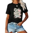thumbnail image 2 of Women Christian T-Shirt God is Good Graphic Shirt Casual Loose Short Sleeve Crew Neck Top, 2 of 5