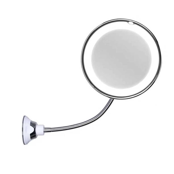 Injueey Espejo cosmético Mango antideslizante Espejos de ducha ligeros Herramienta de maquillaje sin niebla de alta resistencia Vidrio de aspecto Juegos de accesorios de baño Injueey HA065549-00B