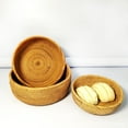thumbnail image 4 of Homelife Rattan Storage Basket Round Serving Organizer Baskets for Living Room Handwoven Fruit Bowl Bread Basket for Kitchen Counter, 4 of 13