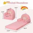 thumbnail image 2 of Sofá plegable para niños MOMCAYWEX Comfy Rainbow con espuma plegable triple, 2 of 6