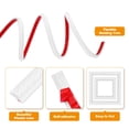 thumbnail image 3 of Moldura adhesiva Uxcell para paredes 0.6" x 16 ft moldura flexible de espejo blanca, 3 of 7