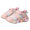 thumbnail image 4 of Pimfylm Light Up Athletic Shoes Boys Toddler Girls Led Shoes Kids Light Up Sneakers Pink,Size for US 6, 4 of 6