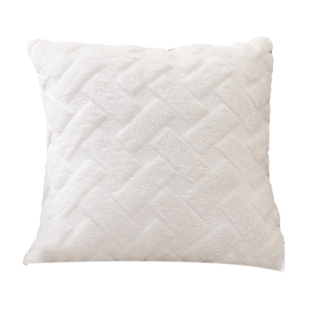 Funda de cojín de felpa, funda de almohada cuadrada con cremallera oculta para sala de estar, dormitorio, hogar, oficina, decoración