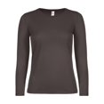 thumbnail image 1 of B&C - Camiseta deportiva de manga larga #E150 para mujer señora (Marrón Oso), 1 of 3