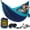 Blue & Light Blue, variant on Durable Hammock 500 lb Capacity, Nylon Camping Hammock Chair - Double or Single Sizes w/Tree Straps and Attached Carry Bag - Portable for Travel/Backpacking/Beach/Backyard (Large, Yellow & Blue)