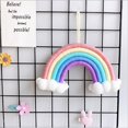 thumbnail image 2 of Nubes de estilo nórdico Arco iris Decoración del hogar Decoración de la habitación de los niños Colgante tejido Decoración colgante de pared Decoración colgante, 2 of 6