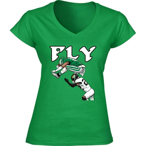 Saquon Barkley Fly Philadelphia LADIES V-NECK Shirt T-Shirt