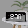 thumbnail image 4 of Espejo de noche digital con LED y USB, alarma dual, despertador y despertador nocturno. Negro, 4 of 7