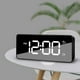 thumbnail image 4 of Reloj despertador digital, reloj despertador con espejo, reloj despertador digital, reloj de mesa dual Negro, 4 of 7