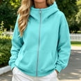thumbnail image 6 of HAYIMI Women Oversized High Collar Zip Up Hoodie Loose Long Sleeve Jacket with Pocket Soft Casual Sweatshirt for Fall Winter Outdoor Walking, 6 of 6