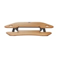 thumbnail image 2 of 46" Adjustable Corner Standing Desk Converter Anti Fatigue Mat Bundle Teak Wood, 2 of 8