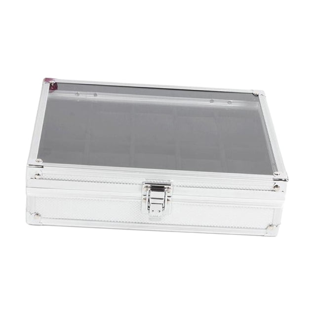 Caja de reloj con 12 ranuras, Cajas de Regalo de exhibición de colección de aleación de aluminio, organizador de relojes, caja de almacenamiento de Yuyangstore Caja de almacenamiento de relojes