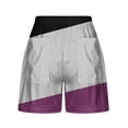 thumbnail image 4 of Pantalones Cortos Sueltos para Mujeres de Verano Impreso Encaje Hasta Bolsillo Elástico Pantalones Cortos Casuales Poliéster, Moda Pantalones Cortos de Verano para Uso Diario Y de Ocio, 4 of 5