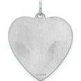 thumbnail image 4 of Sterling Silver Ss Rh-Plt Engraveable Heart Polished Front/Satin Back Disc Charm (31 X 25) Made In United States qm394/27, 4 of 5