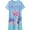 Blue mermaid, variant on WIBACKER 3-14Y 2-Pack Girls Nightgowns Short Sleeve Nightdress Kids Cute Mermaid Nightie Dress Summer Pajamas