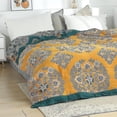 thumbnail image 4 of Bohemia Sofa Cover Throw Blanket All Season Geometry Dust Towel Blankets For Office Car Winter Bedspread Nc, 4 of 5