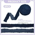thumbnail image 2 of 6 Rolls 1" x 10.2Yd Denim Blue Ribbon Polyester Fringe Ribbon Vintage Rustic Ribbons Jean Fabric Ribbons for DIY Gift Wrapping Hair Sewing Accessories Holiday Decor, 2 of 5